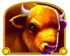 Buffalo symbol with prairie background